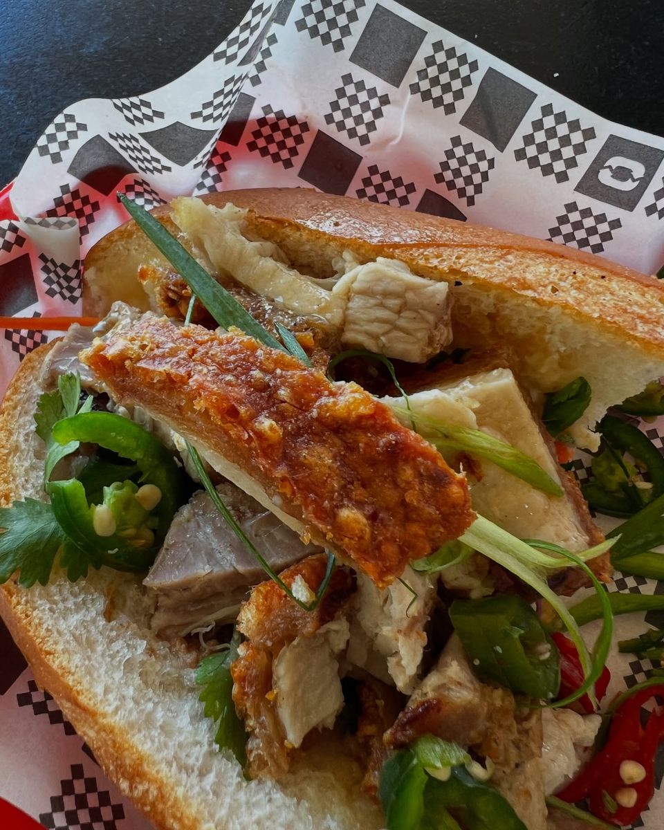 A loaded banh mi