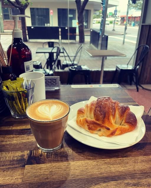 Croissant and coffee